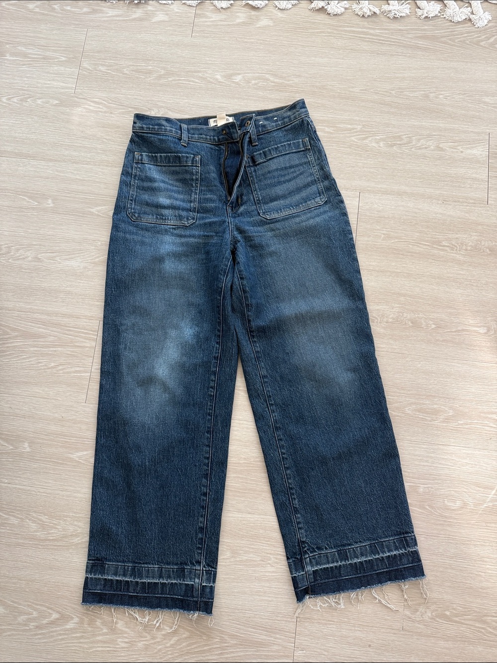 Madewell Wide Leg Dark Blue Denim Jeans